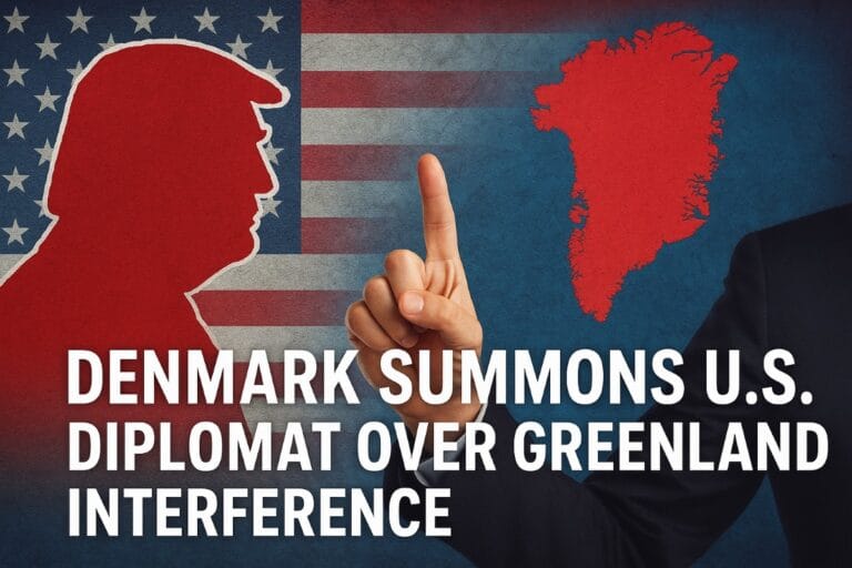 Denmark Summons U.S. Envoy Over Greenland Interference 10 Denmark summons US diplomat over Greenland interference allegations 2025