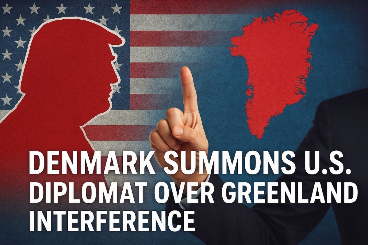 Denmark Summons U.S. Envoy Over Greenland Interference 1 Denmark summons US diplomat over Greenland interference allegations 2025