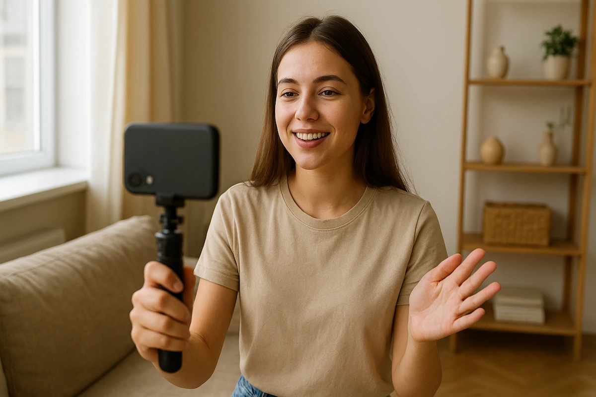 Social Media Trends & Content Styles in 2025: A Powerful Shift 3 Content creator sharing authentic lifestyle vlog in natural setting