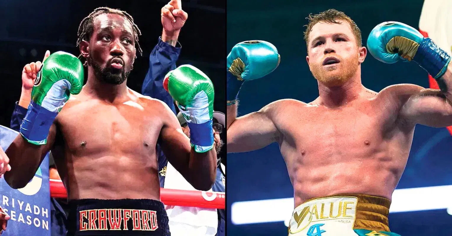 Boxing Showdown: Boxing gloves with USA and Mexico flags for Alvarez vs Crawford fight