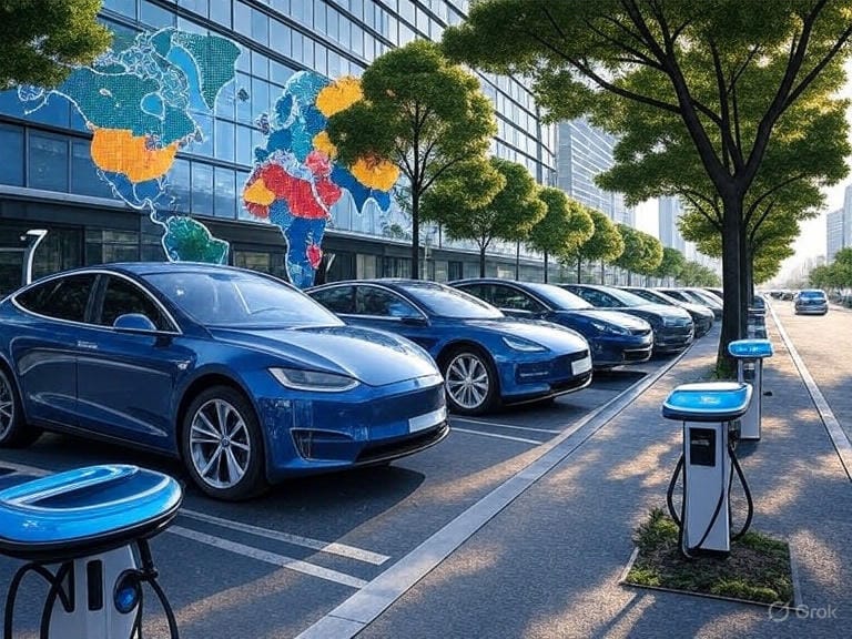 Emerging electric vehicle trends in 2025, highlighting smart EV technology, autonomous driving, and global adoption