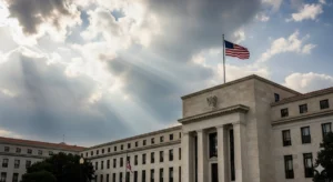 Federal Reserve building as markets await gradual rate cuts