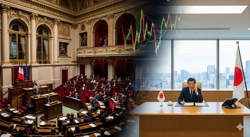 Political Turmoil in France and Japan Shakes Global Markets 2 France parliament and Japan leadership crisis linked to market volatility