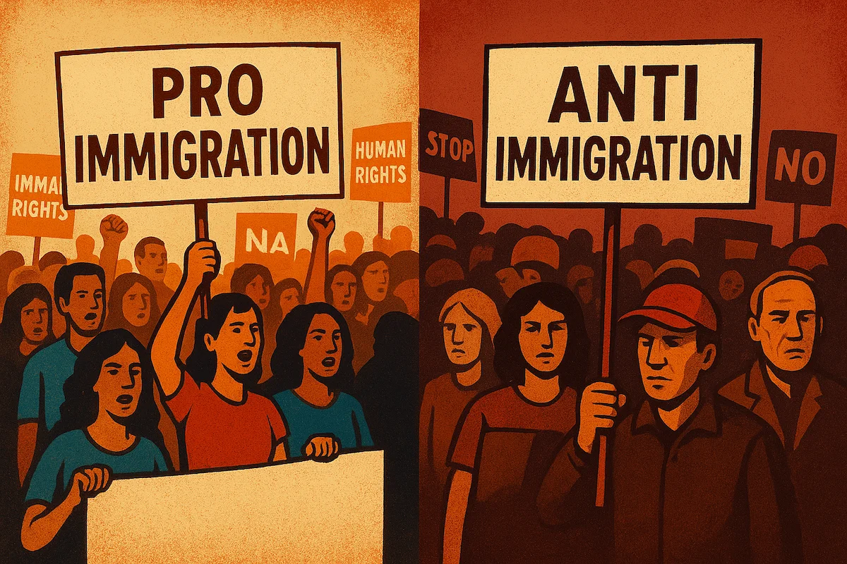 Global Mood in Spotlight: Pro- and Anti-Immigration Sentiment 1 Pro- and anti-immigration groups demonstrating across the world