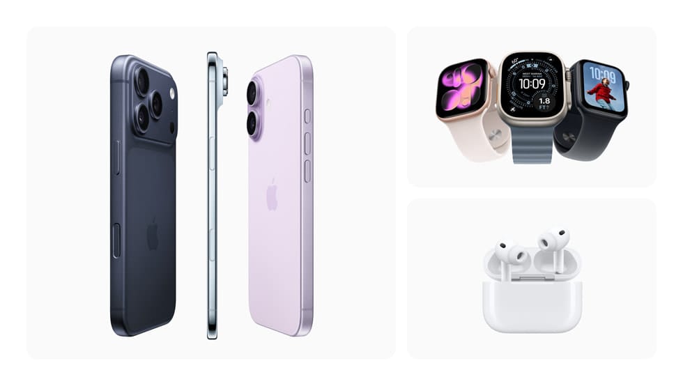 Apple iPhone 17: The Ultimate Game-Changer Arrives 2 A flat lay photo showing the new iPhone 17, a modern MacBook, and an Apple Watch, all seamlessly integrated and working together, symbolizing the Apple ecosystem.