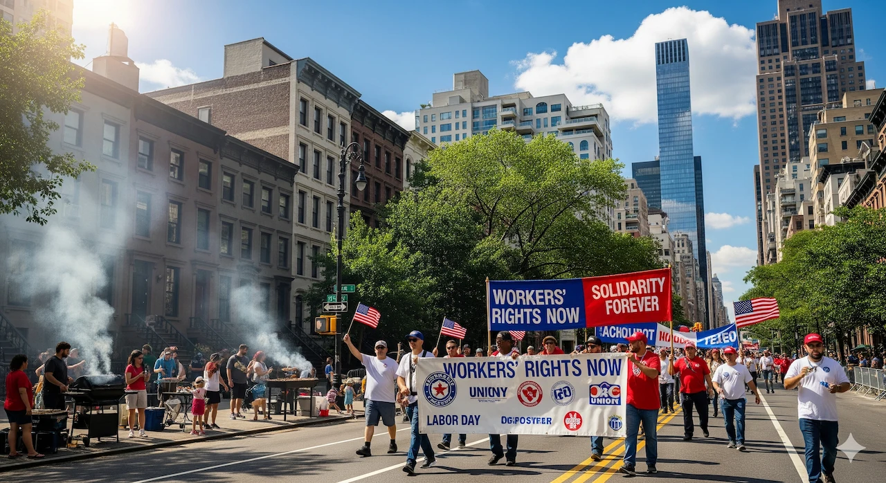 Labor Day 2025 – History, Significance, and Modern Celebrations 1 Labor Day 2025 parade in New York City celebrating workers' contributions.