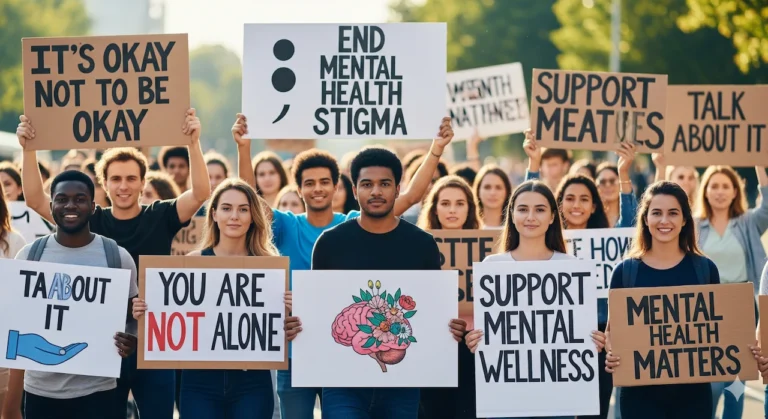 Mental Health Awareness: Global Efforts and Challenges 2025 9 Youth rally promoting Mental Health Awareness in 2025