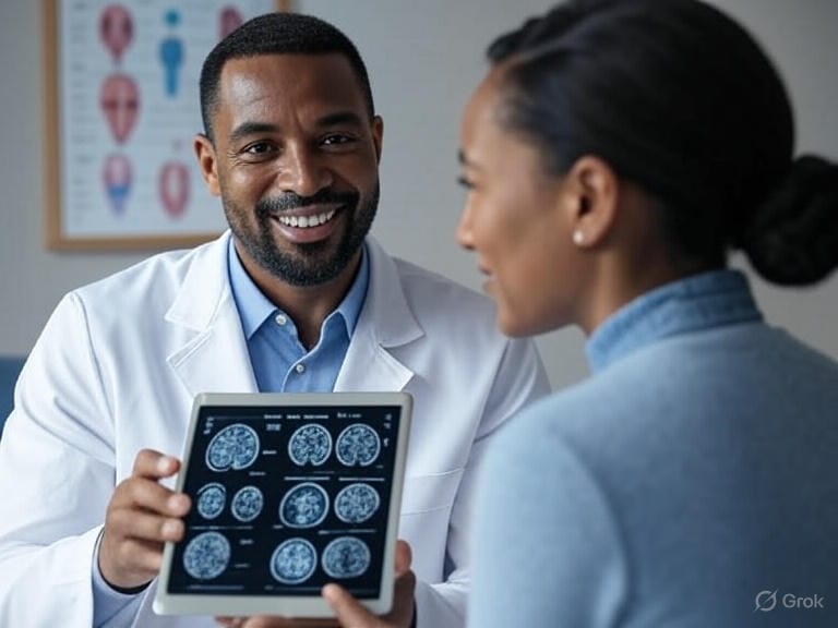 Autism Announcement Today: Trump Unveils 5 Key Hopeful Updates 2 Doctor explaining leucovorin treatment for autism spectrum disorder to parent in a US clinic.