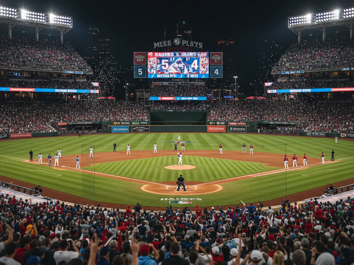 MLB Playoffs 2025: Latest MLB Scores & World Series Bracket 1 MLB Playoffs 2025 stadium with packed crowd under lights