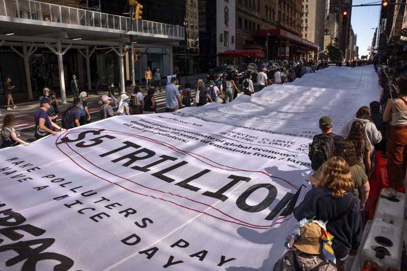 Climate Protests in New York City: Rising Voices Ahead of Climate Week NYC 2025 2 Protest signs targeting billionaires at NYC climate march
