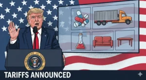 Trump announces new US import tariffs on pharmaceuticals, trucks, and furniture